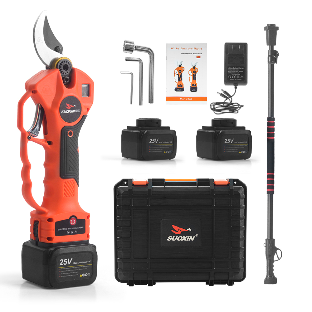 Electric Pruner With Extension Pole - 1.6 Inch Cutting Diameter Electric Pruning