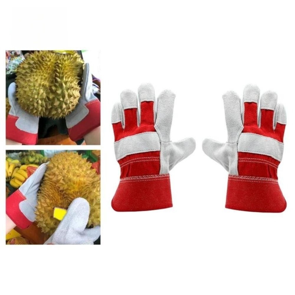 Gardening Gloves Thorn Proof Leather - Cowhide Leather Gardening Gloves Heat Resistant