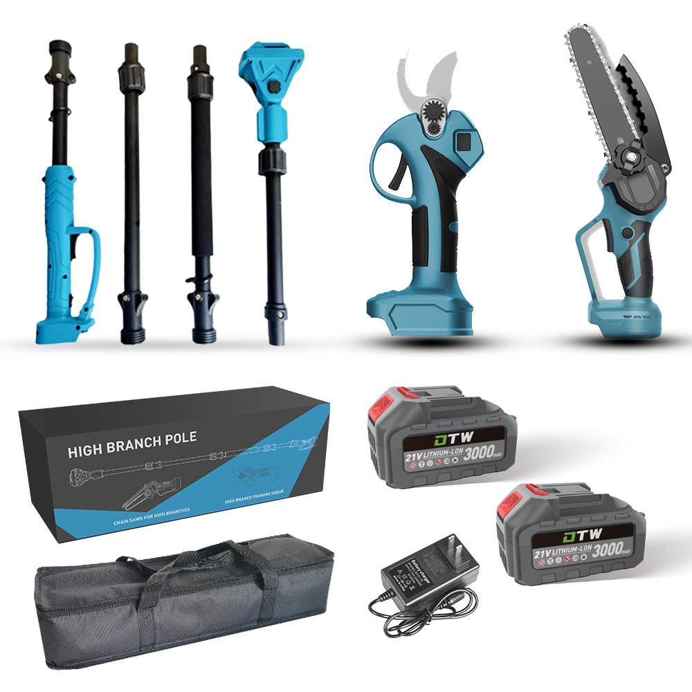 Electric Pruner With Extension Pole - 20V Lithium Cordless Pole Saw Electric