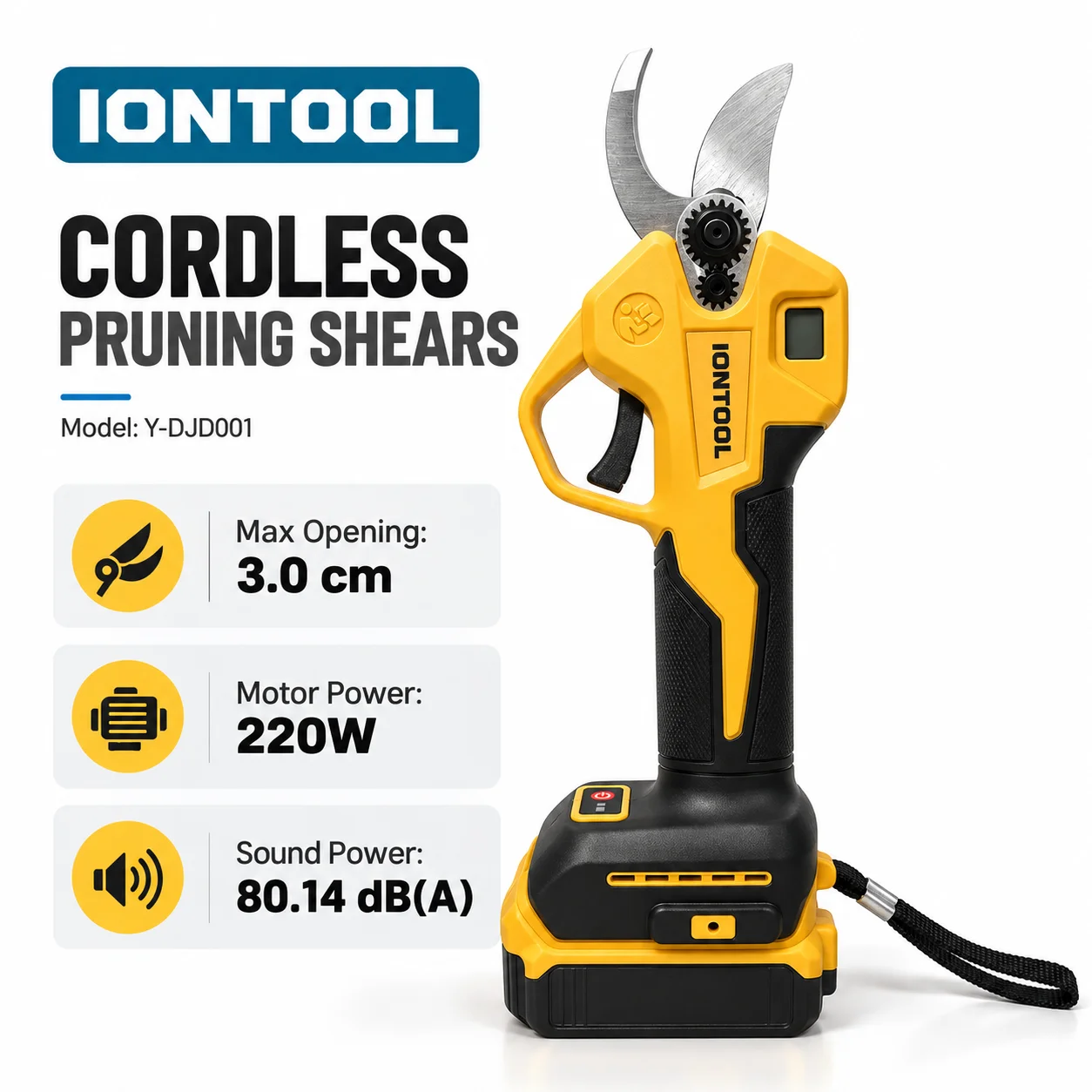Cordless Electric Pruning Shears 30Mm - IONTOOL Cordless Electric Pruning Shears 30mm