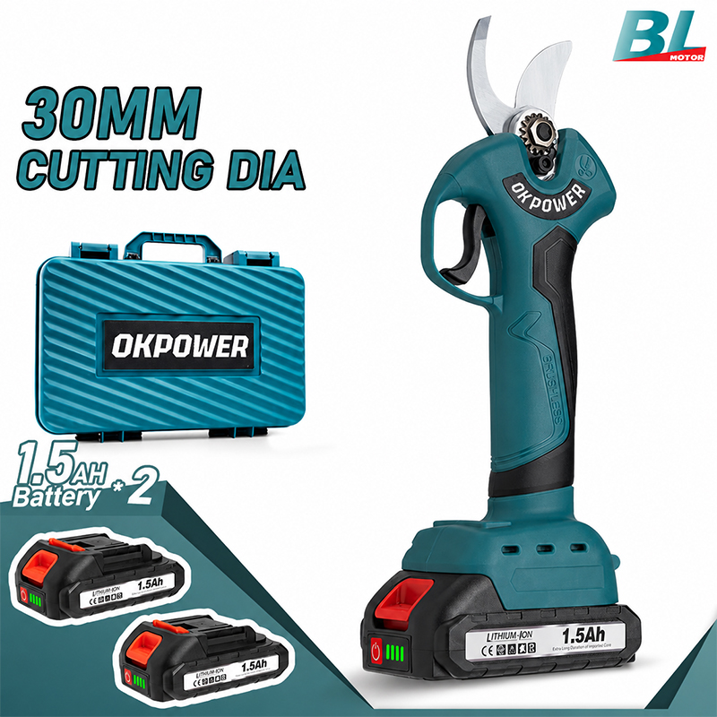 Cordless Electric Pruning Shears 30Mm - Brushless Electric Pruner Shear 4 Gears