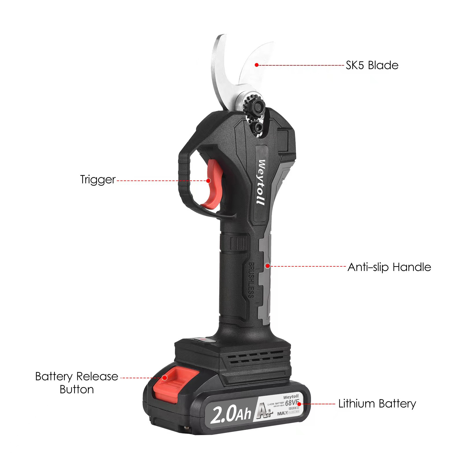 21V Brushless Cordless Electri - огляд і ціна Cordless Electric Pruning Shears 30Mm