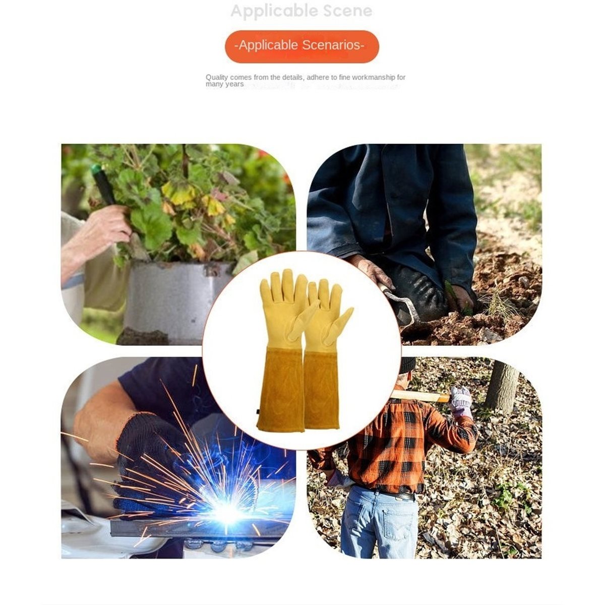 Thorn Proof Gardening Gloves f - огляд і ціна Gardening Gloves Thorn Proof Leather