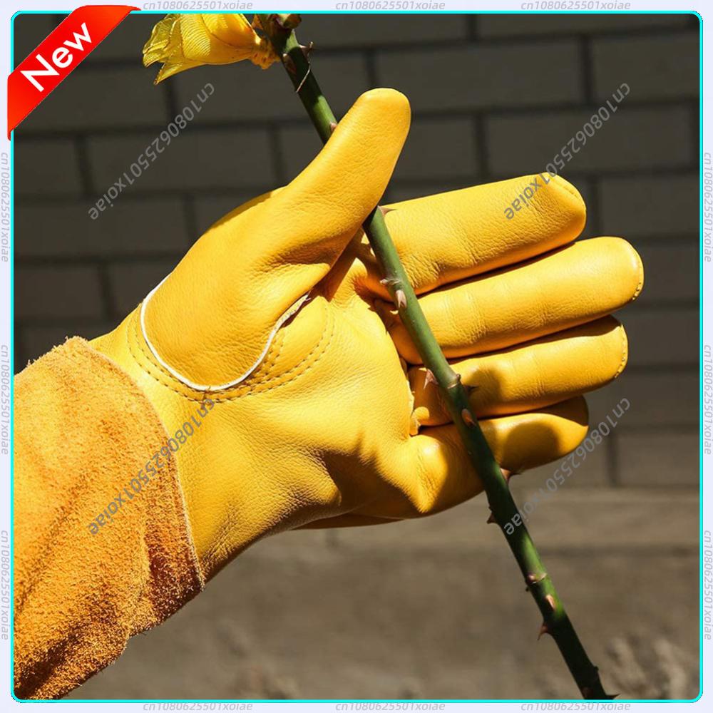 1 Pair Long Thorn Proof Garden - огляд і ціна Gardening Gloves Thorn Proof Leather