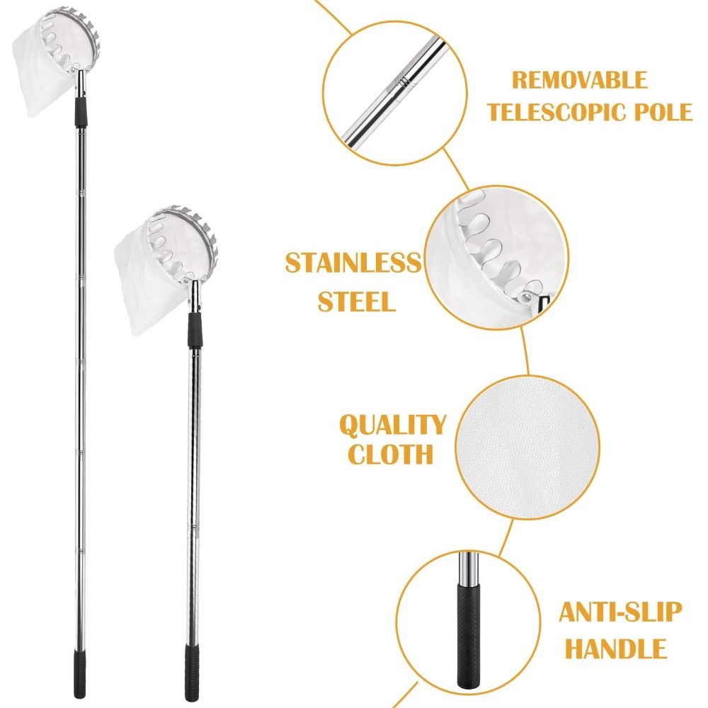 Stainless Steel Fruit Picker M - огляд і ціна Fruit Picker Basket Telescopic Pole