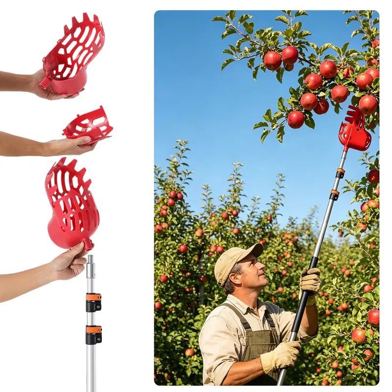 Manual Fruit Picker Telescopic - огляд і ціна Fruit Picker Basket Telescopic Pole
