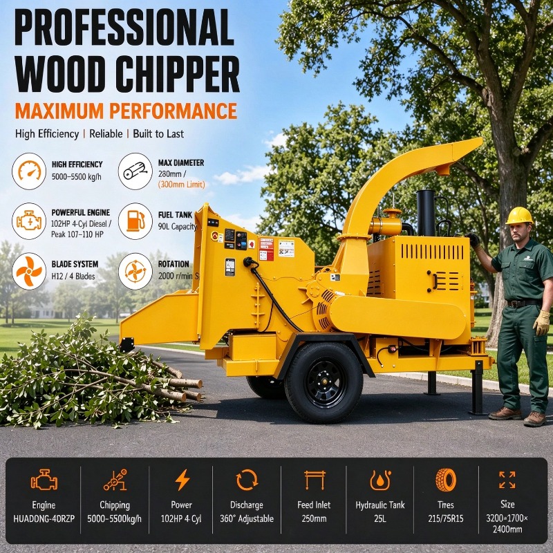 High Efficiency Wood Crusher D - огляд і ціна Garden Branch Shredder Wood Chipper