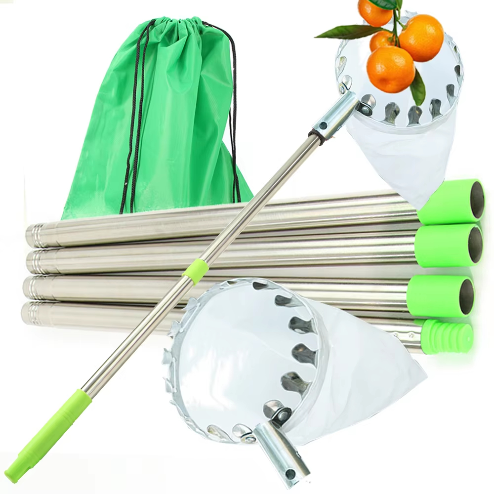 Handheld Fruit Picker Head wit - огляд і ціна Fruit Picker Basket Telescopic Pole