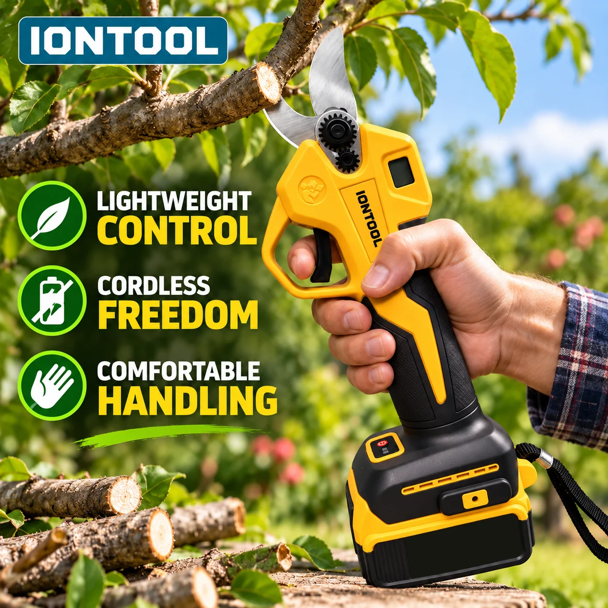 IONTOOL Cordless Electric Prun - огляд і ціна Cordless Electric Pruning Shears 30Mm