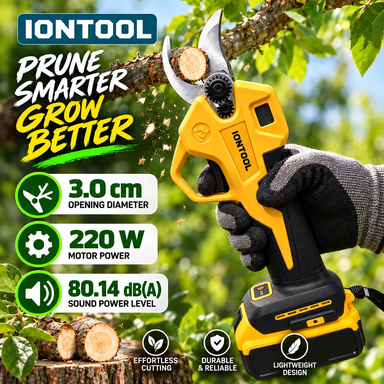 IONTOOL Cordless Electric Prun - огляд і ціна Cordless Electric Pruning Shears 30Mm