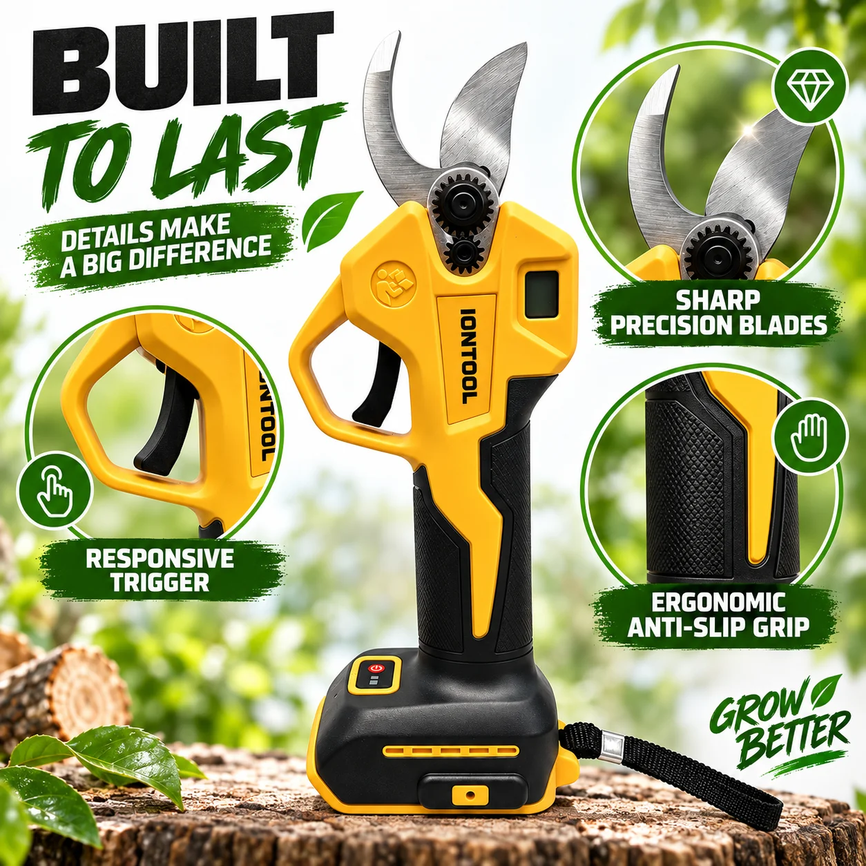 IONTOOL Cordless Electric Prun - огляд і ціна Cordless Electric Pruning Shears 30Mm