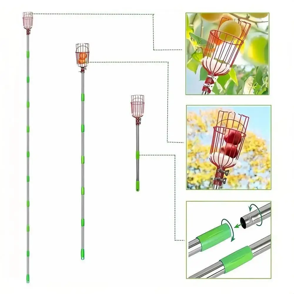 with Basket Fruit Picker Pole  - огляд і ціна Fruit Picker Basket Telescopic Pole