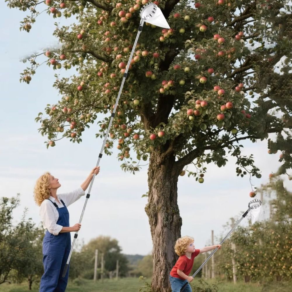Stainless Steel Fruit Picker M - огляд і ціна Fruit Picker Basket Telescopic Pole