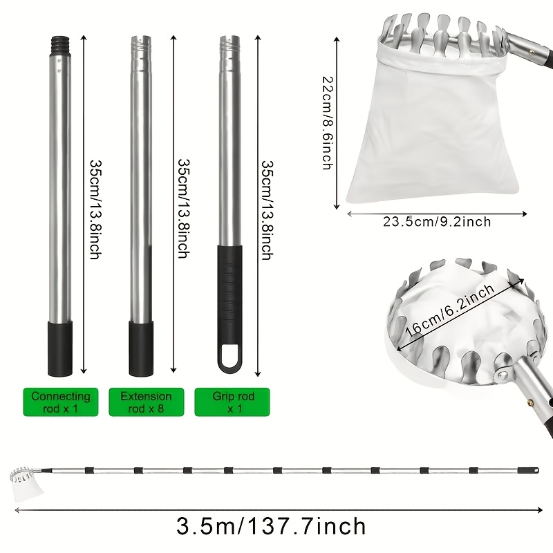 12ft Adjustable Fruit Picker P - огляд і ціна Fruit Picker Basket Telescopic Pole