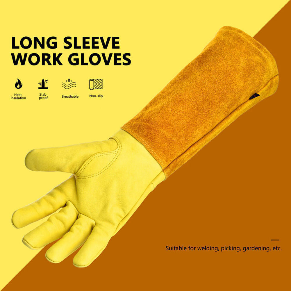 1 Pair Long Thorn Proof Garden - огляд і ціна Gardening Gloves Thorn Proof Leather