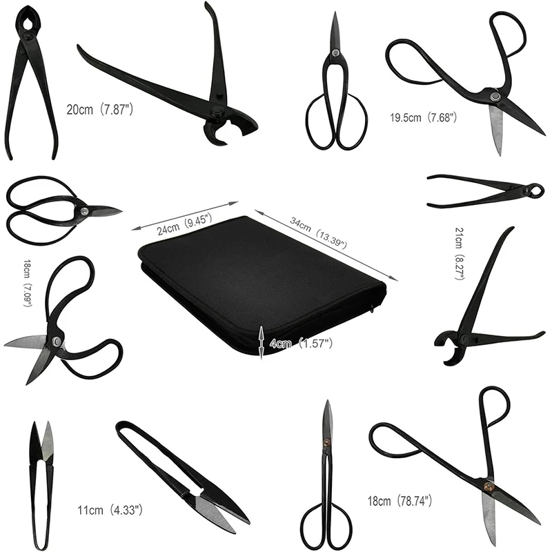 Gardening Bonsai Tool Sets 15p - огляд і ціна Bonsai Tool Set Stainless Carbon Steel
