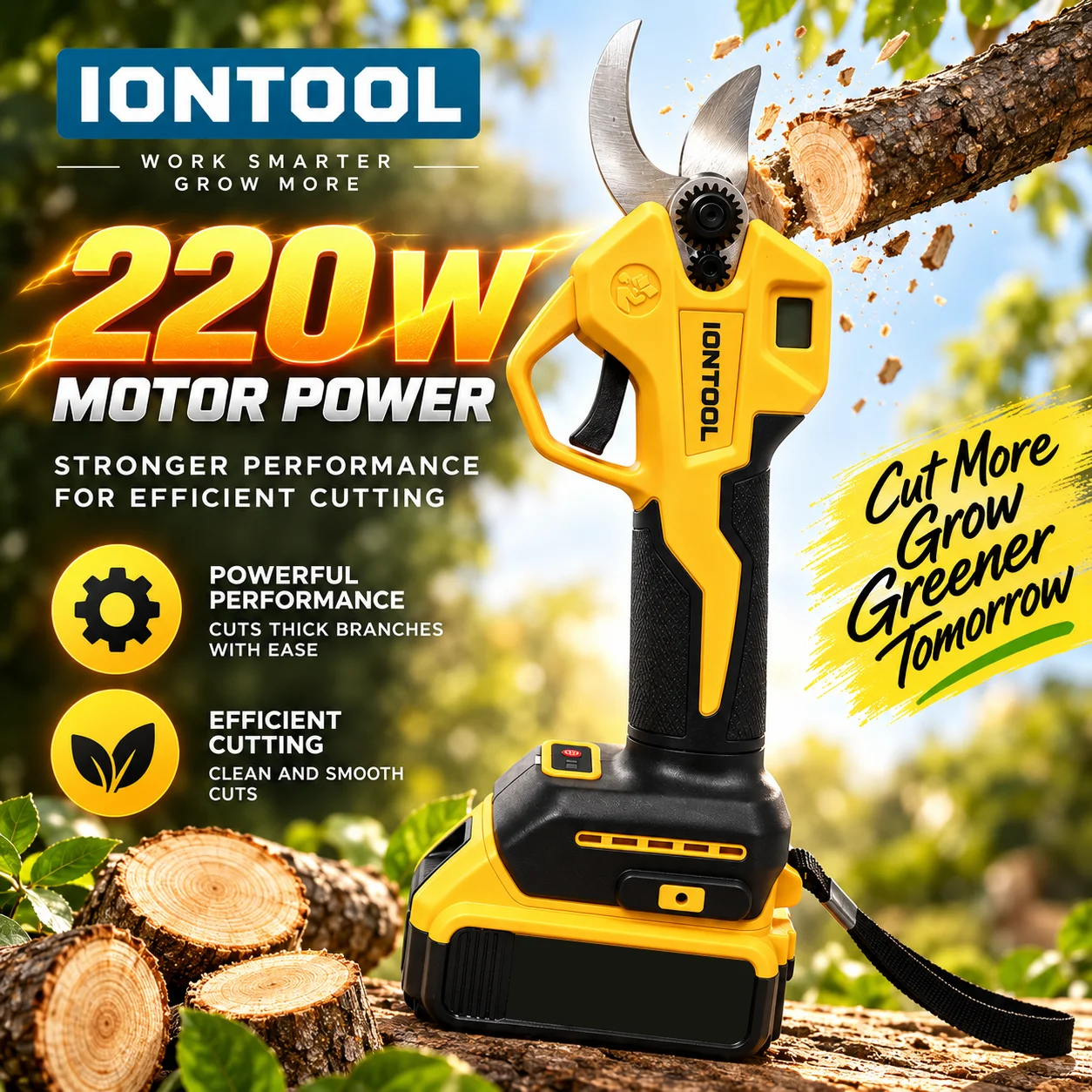 IONTOOL Cordless Electric Prun - огляд і ціна Cordless Electric Pruning Shears 30Mm