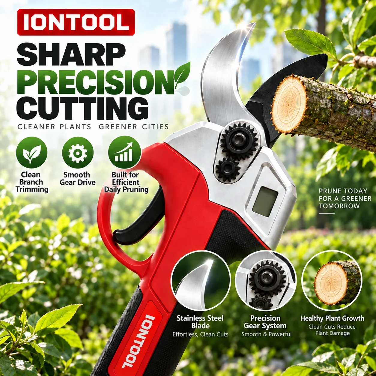 IONTOOL Cordless Electric Prun - огляд і ціна Cordless Electric Pruning Shears 30Mm