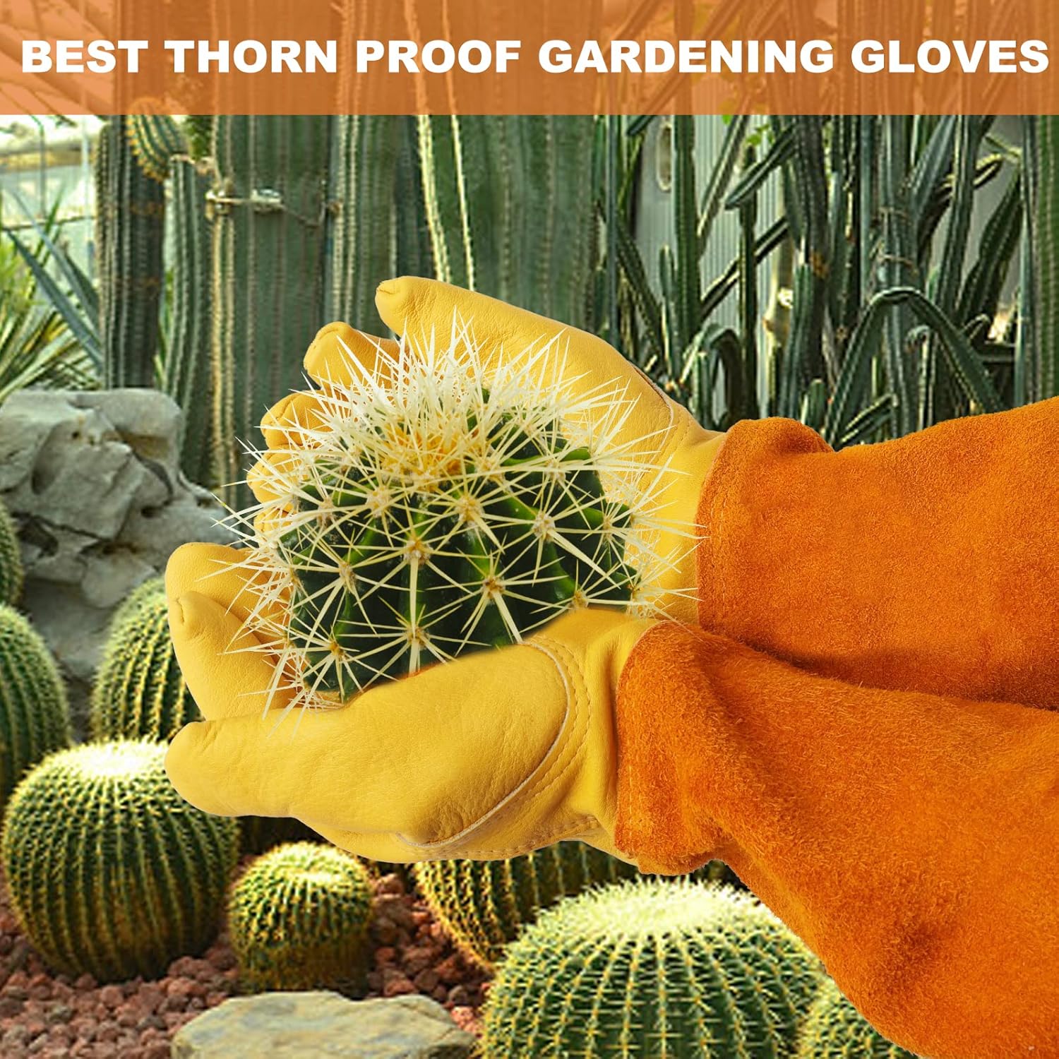 S-XL Leather Gardening Gloves  - огляд і ціна Gardening Gloves Thorn Proof Leather