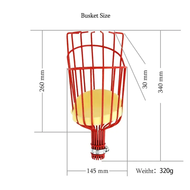 2026 Latest Fruit Picker Pole  - огляд і ціна Fruit Picker Basket Telescopic Pole