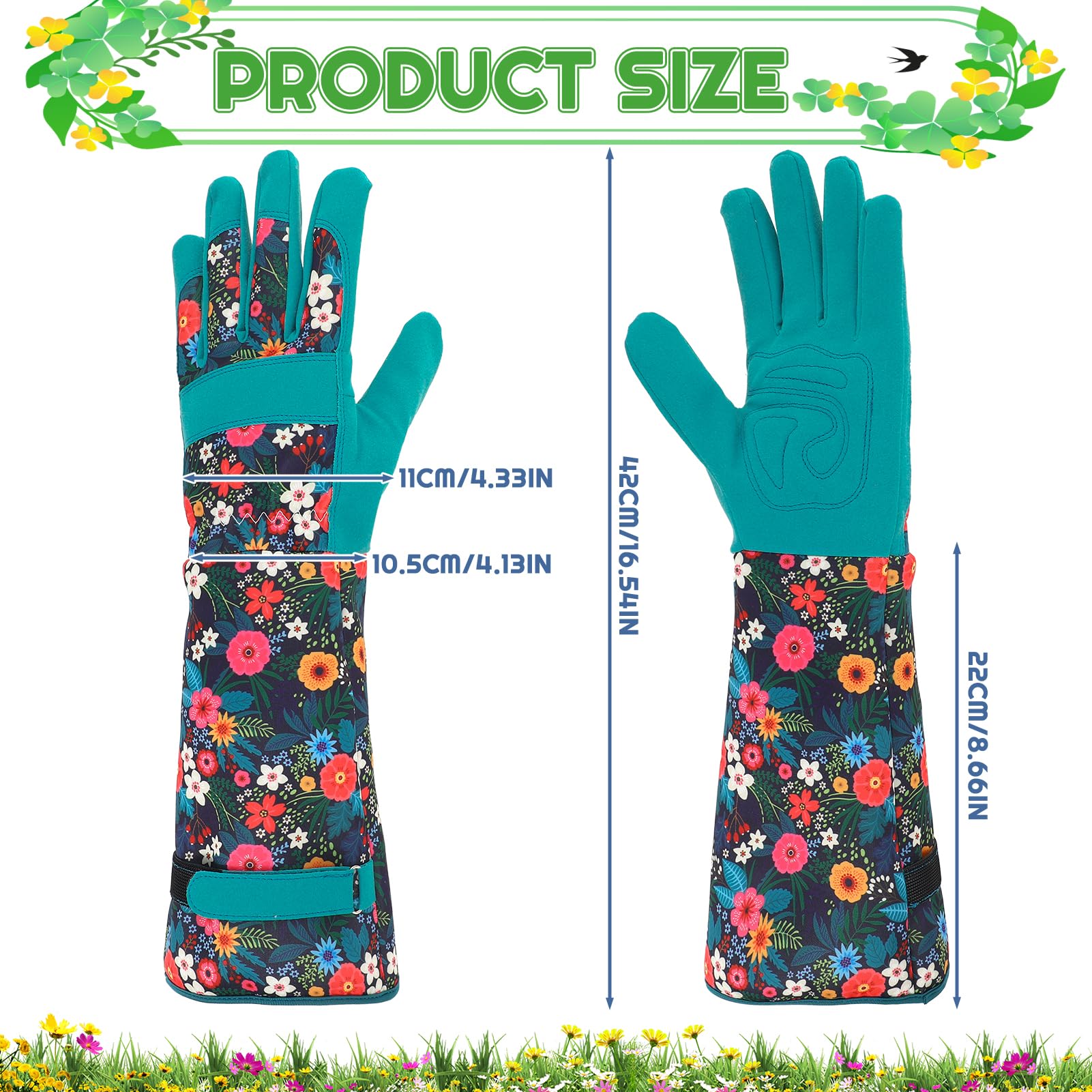 2 Pairs Gardening Gloves Thorn - огляд і ціна Gardening Gloves Thorn Proof Leather
