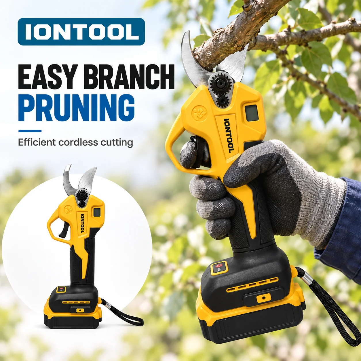 IONTOOL Cordless Electric Prun - огляд і ціна Cordless Electric Pruning Shears 30Mm