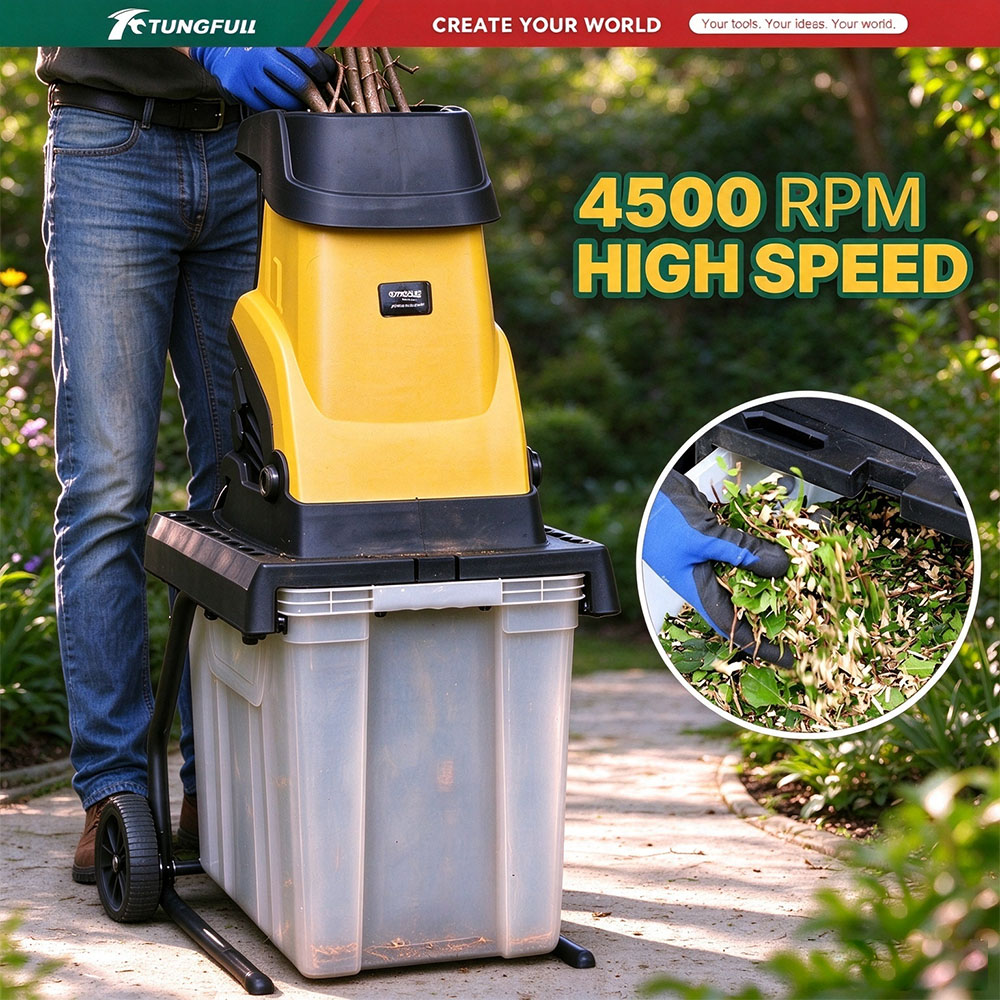 2500W Electric Wood Chipper Sh - огляд і ціна Garden Branch Shredder Wood Chipper